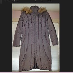 Women’s Light Purple Puffy Winter Long Coat.